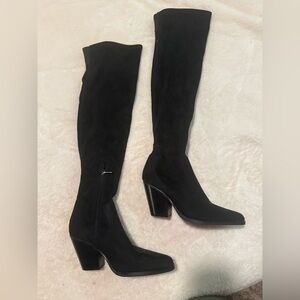 Marc Fisher Elegant Black Over-the-Knee suede Boots